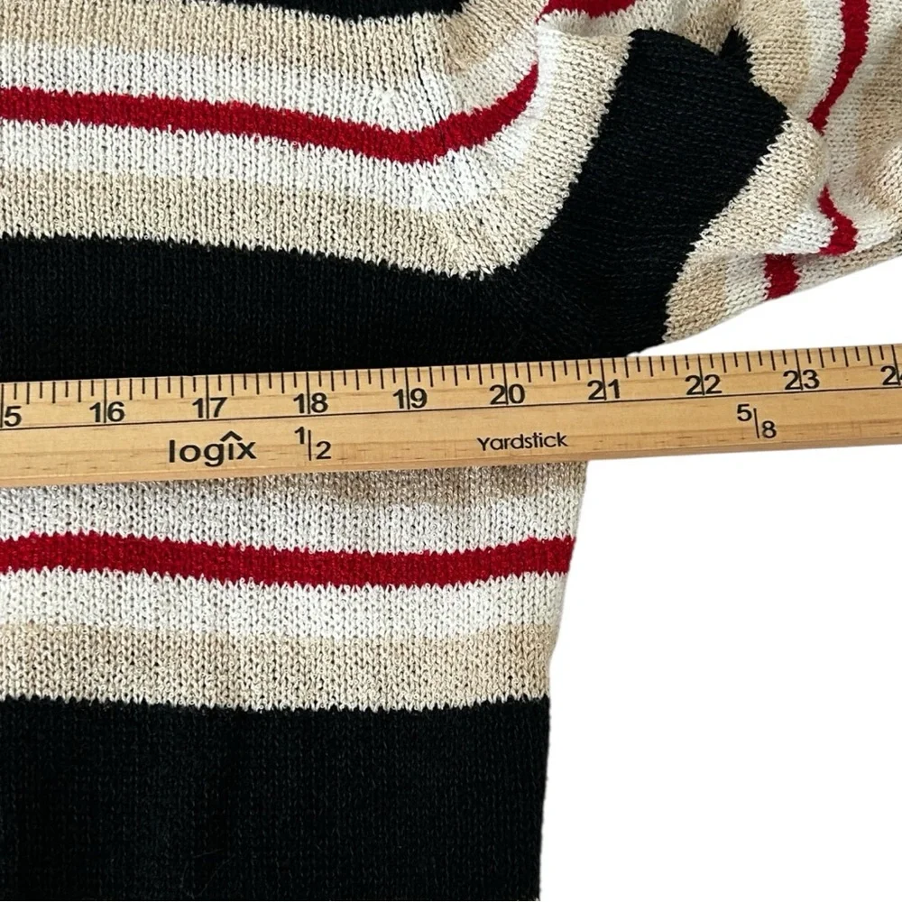Tularosa Women’s Robbins Oversized Sweater in Nude & Black Stripe  Sz XS‎
